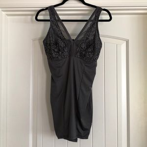 NWT TORRID Intimates Steel Grey chemise w/lace
